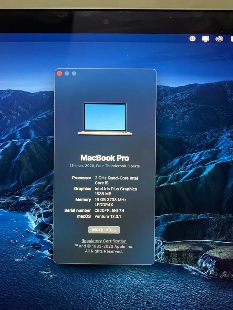 Macbook Pro 13“ 2020 -i5 16GB 